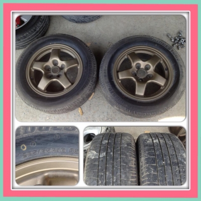 ขายแม็กมือ2 1 คู่ ขอบ16 Nissan Skyline 5รู114+ยางปี10-11 ราคา 4200 บาท