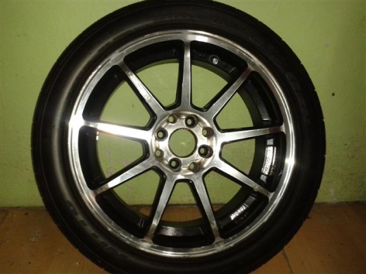 ขายล้อแม็คขอบ 17 ลาย ADVAN RACING RS 4-114.3 , 4-100 ET 42  กว้าง 7 " พร้อมยาง