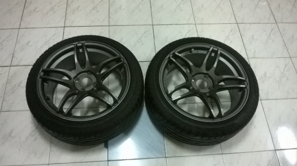 ขายแม็กMr2ขอบ17กว้าง7.5 et40 4รู100 จำนวน1คู่ติดยางดอกหนา forceum 205 45 17ปี14โทร0924462525โส