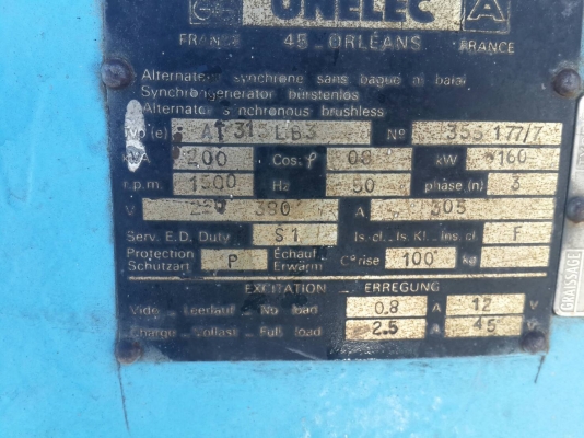 ขายเครื่องปั่นไฟ caterpilard 55 kva,  66 kva perkins turbo , mwm200 kvaนำเข้าจากฝรั่งเศส