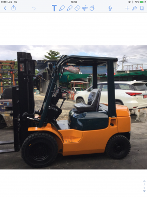 ขาย โฟรคลิฟท์ โตโยต้า รุ่น 7 ดีเซล 2.5 ตัน เสา 3 เมตร