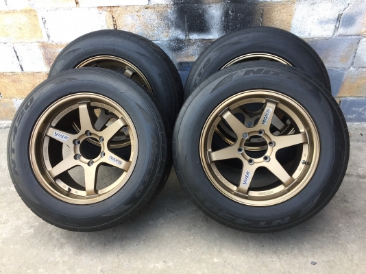 ล้อแม็ก ขอบ18 TE37 หน้า 9.5-10.5 งาน YUSTA ของใหม่แกะกล่องรัดยางเปอร์เซ็นต์ 265 60 18 NITTO 420 ปี 1 ล้อแม็ก ขอบ18 TE37 หน้า 9.5-10.5 งาน YUSTA ของใหม่แกะกล่องรัดยางเปอร์เซ็นต์ 265 60 18 NITTO 420 ปี 1