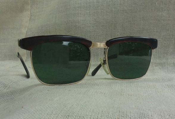 แว่นตา ฟลิป - อัพ แฮนด์คราฟท์ญี่ปุ่น โกลด์ฟิลด์ 14 K ยุค &#039;70s Vintage ORO handcrafted in Japan