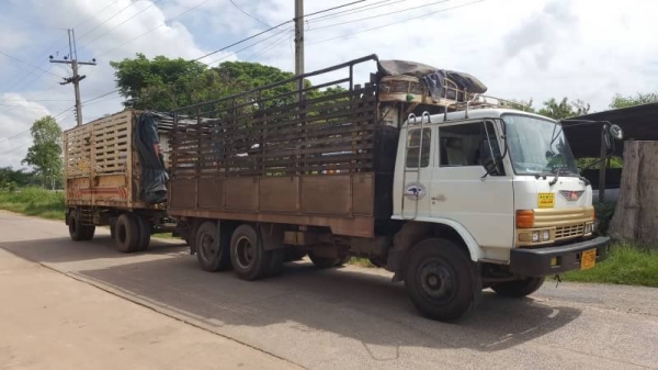 ขาย 665,000 รถพ่วงแม่-ลูกไม่ดั้ม HINO FL186 เพลาเดียว เครื่อง EK100 260 แรงม้า เกียร์ใหญ่ คัสซีสวยตลอดเส้น ลูก 2 เพลา 6 เมตร ทะเบียนครบพร้อมโอน  รถอยู่ จ.อุดรธานี 090-772-3710,090-772-3708