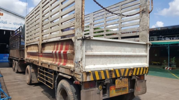 ขาย 665,000 รถพ่วงแม่-ลูกไม่ดั้ม HINO FL186 เพลาเดียว เครื่อง EK100 260 แรงม้า เกียร์ใหญ่ คัสซีสวยตลอดเส้น ลูก 2 เพลา 6 เมตร ทะเบียนครบพร้อมโอน  รถอยู่ จ.อุดรธานี 090-772-3710,090-772-3708