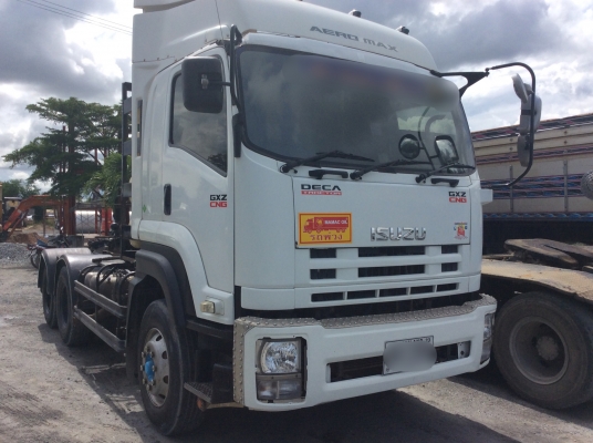 ขายสิบล้อหัวลาก2เพลา ISUZU GXZ360 CNGโรงงานออกห้างป้ายแดงมือเดียวปี56
