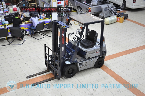 ขายรถโฟล์คลิฟท์มือสอง KOMATSU รุ่น FD15D-15-311202 นำเข้าจากประเทศญี่ปุ่น 100\% ไม่เคยใช้งานในไทย