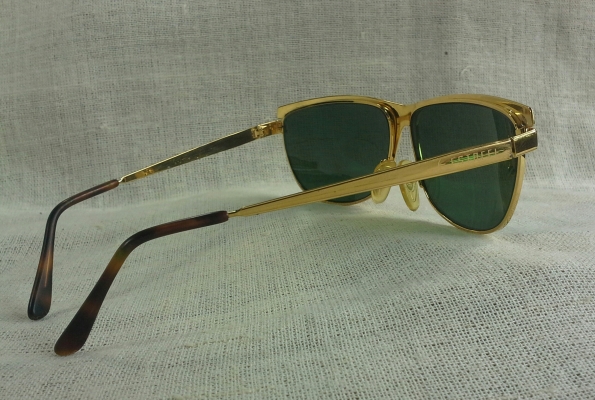 แว่นตาอิตาเลียนแฮนด์เมด ยุค &#039;90s กรอบทอง KGP สีน้ำผึ้ง ! หายาก ! Vintage ESTOFFI handmade in It