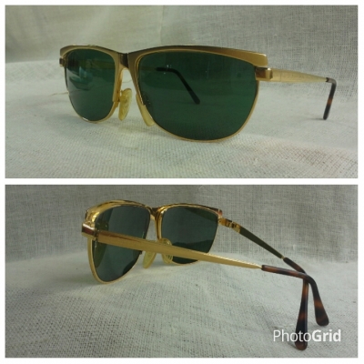 แว่นตาอิตาเลียนแฮนด์เมด ยุค &#039;90s กรอบทอง KGP สีน้ำผึ้ง ! หายาก ! Vintage ESTOFFI handmade in It