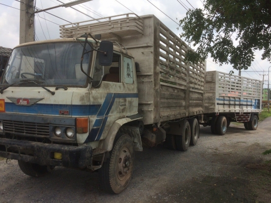 รถพ่วง HINO 226 เครื่อง EM100 - 220 แรง กระบะไม่ดัมพ์แม่ลูก 2 เพลา สวยเดิมพร้อมใช้งาน (ยังไม่ได้ล้าง)