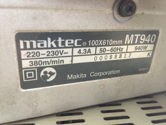 ขายรถถังขัดกระดาษทราย maktec mt940 มือสอง สภาพสวยครับ ขายรถถังขัดกระดาษทราย maktec mt940 มือสอง สภาพสวยครับ