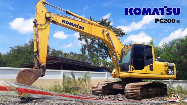 ขายรถแบ็คโฮ KOMATSU PC200-8 สภาพพร้อมใช้งาน ส่งฟรีถึงบ้าน