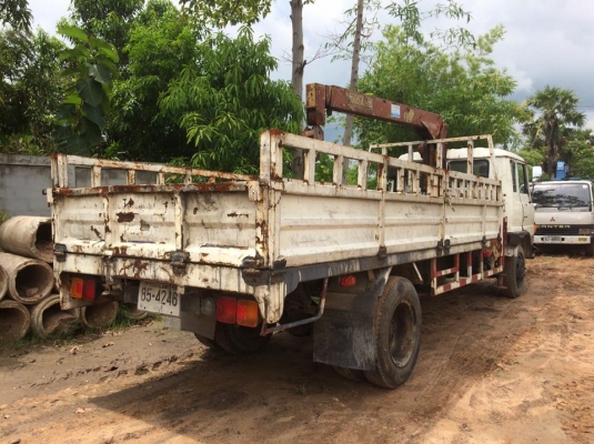 ขาย6ล้อเครนHINO FD185 เครนTADANO3ตัน3ปอก แชชซีสวย เอกสารทะเบียนครบ ใช้งานประจำ