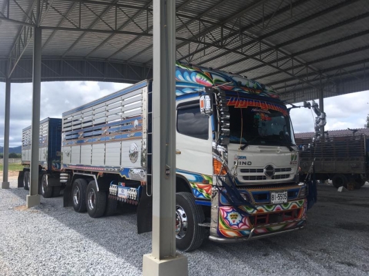 Hino 344 แรง ปี 56 กระบะดัมพ์แม่ลูก 3 เพลาดแท้ สวยเดิมพร้อมใช้งานค่ะ