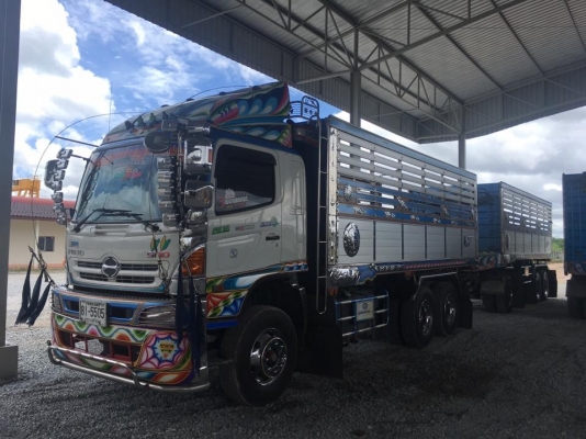 Hino 344 แรง ปี 56 กระบะดัมพ์แม่ลูก 3 เพลาดแท้ สวยเดิมพร้อมใช้งานค่ะ
