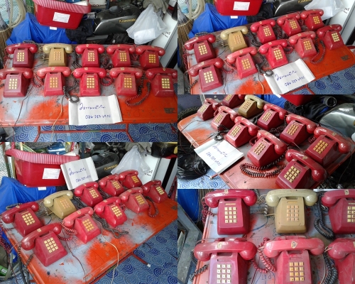 ขายเหมาโทรศัพท์เก่า ไว้ตกแต่งบ้าน 10 เครื่อง /ตู้โชว์บุหรี่ 1500-2200 บาท