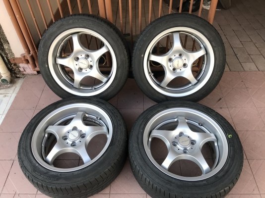 ล้อเเท้ ENKEI 16กว้าง7นิ้วอ๊อฟ32 4รู100สีเดิมๆยุ่นติดยางปี12ดอกเเน่นๆใส่วิ่งได้เรยครับ