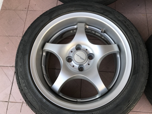 ล้อเเท้ ENKEI 16กว้าง7นิ้วอ๊อฟ32 4รู100สีเดิมๆยุ่นติดยางปี12ดอกเเน่นๆใส่วิ่งได้เรยครับ