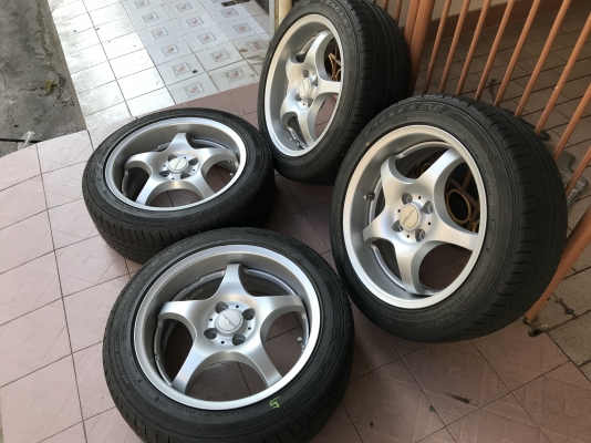 ล้อเเท้ ENKEI 16กว้าง7นิ้วอ๊อฟ32 4รู100สีเดิมๆยุ่นติดยางปี12ดอกเเน่นๆใส่วิ่งได้เรยครับ