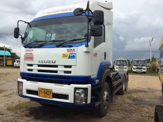 ขาย ISUZU GXZ 360 พร้อมหางพื้นเรียบสามเพลา รถปี 58