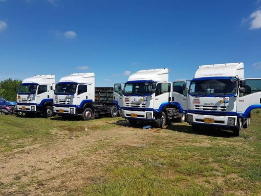 ขาย ISUZU GXZ 360 พร้อมหางพื้นเรียบสามเพลา รถปี 58