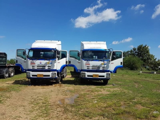 ขาย ISUZU GXZ 360 พร้อมหางพื้นเรียบสามเพลา รถปี 58