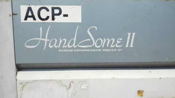 ** SOLD ** เครื่องปั้มลมสกรูญี่ปุ่น KOBELCO รุ่น H22A ขนาด 30 HP 380V พร้อมใช้งาน