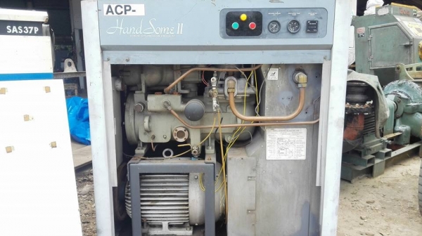 ** SOLD ** เครื่องปั้มลมสกรูญี่ปุ่น KOBELCO รุ่น H22A ขนาด 30 HP 380V พร้อมใช้งาน