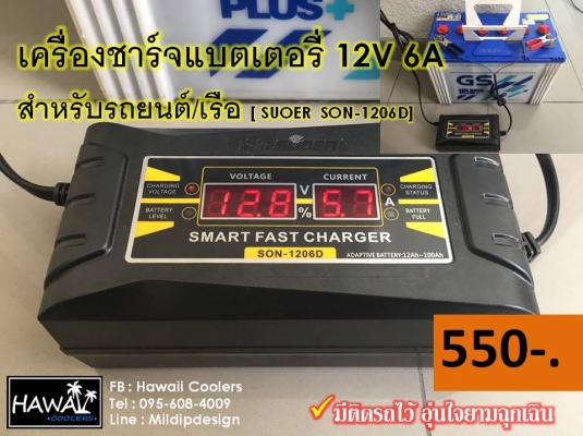 เครื่องชาร์จแบตเตอรี่อัตโนมัติ สำหรับรถยนต์/เรือ