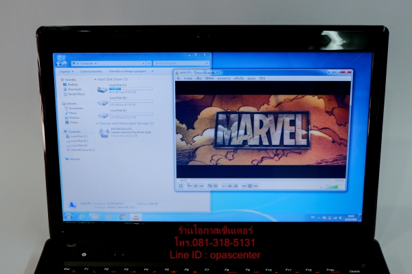 โน๊ตบุ๊ค Lenovo G470 Celeron B815 1.6GHz Ram 4G HDD 500GB ที่ชาร์ท กระเป๋า คู่มือ