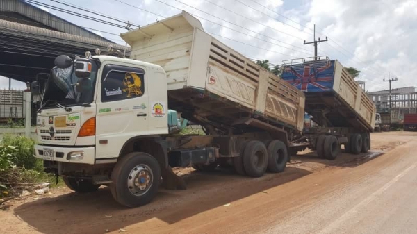 ขาย อีโน่  พ่วงแม่-ลูก ดั้มสามมิตร HINO FM1A 344 แรง