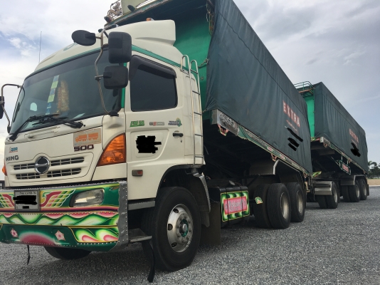 พ่วง 22 ล้อ HINO 344 Hi-speed เบรคแห้ง ปี 54 กระบะมิเนียม-ดั้ม อู่ซุ่นชัย ไมล์ 250,000 กม. ใช้น้อย 2.78 ล้านต่อรอง