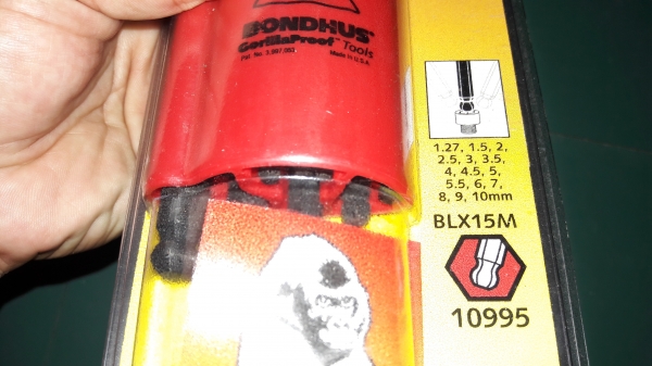 ขายหกเหลี่ยมBONDHUS MADE IN USA.ชุดใหญ่15ชิ้น หัวบอล ใหม่เก่าเก็บ
