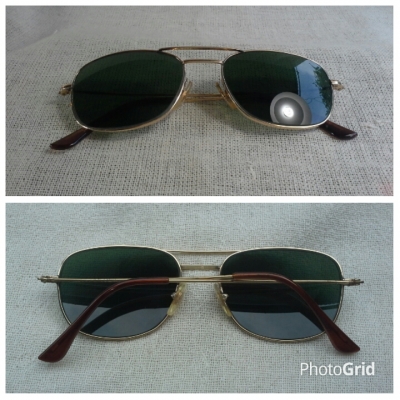 แว่นตาเฟรนช์โกลฟิลด์ 14 K ยุค &#039;60s โมเดล &#039;สี่เหลี่ยมผืนผ้า - นักบิน&#039; ราคาพิเศษ ! Vint
