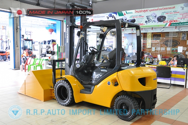 ขายรถโฟล์คลิฟท์มือสอง KOMATSU รุ่น FD20HT-15-572533 นำเข้าจากประเทศญี่ปุ่น 100\% ไม่เคยใช้งานในไทย
