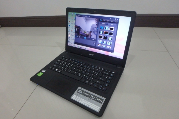โน๊ตบุ๊ค Acer Aspire ES1-421 AMD E1-6010 Ram 2G HDD 500GB ที่ชาร์ท กระเป๋า
