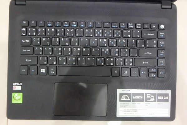 โน๊ตบุ๊ค Acer Aspire ES1-421 AMD E1-6010 Ram 2G HDD 500GB ที่ชาร์ท กระเป๋า โน๊ตบุ๊ค Acer Aspire ES1-421 AMD E1-6010 Ram 2G HDD 500GB ที่ชาร์ท กระเป๋า