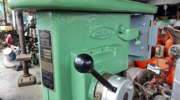 ** SOLD ** สว่านแท่นญี่ปุ่นรุ่นหนัก ASHINA Made in JAPAN เจาะ 19 mm มีฟีดเดินออโต้ ไฟบ้าน 220V พร้อมใช้ ** SOLD ** สว่านแท่นญี่ปุ่นรุ่นหนัก ASHINA Made in JAPAN เจาะ 19 mm มีฟีดเดินออโต้ ไฟบ้าน 220V พร้อมใช้