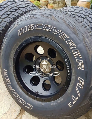 ขายล้อหยดน้ำ LENSO 16x9 ออฟ 0 พร้อมยาง COOPER AT3 266/75/16 สวยๆ