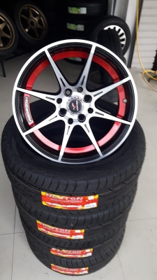 ล้อใหม่YACHIYODA ขอบ15 4รู100-114 กว้าง7 ET35 พร้อมยางใหม่ 4 ล้อ