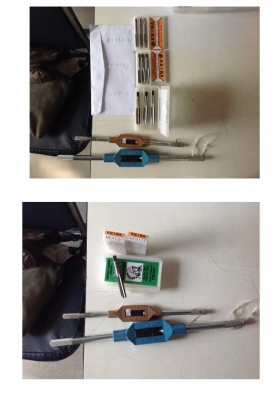 ขายชุดต๊าปเกลียวพร้อมอุปกรณ์ มีดอกและด้าม