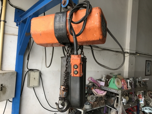 ขายรอกโซ่ไฟฟ้า Hitachi 1ton. Made in Japan เก่าญี่ปุ่น พร้อมหม้อแปลง สภาพสวยเดิมๆ วิ่งนิ่มเดิมๆ พร้อมใช้งาน