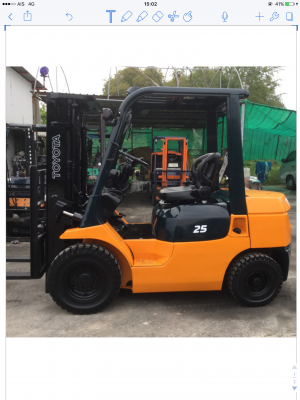 ขาย โฟรคลิฟท์ โตโยต้า รุ่น 7 ดีเซล 2.5 ตัน