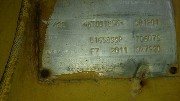 รถตัก Cat 428 เดิมๆ ตามรุ่น เพลาเดียว เอกสารเล่มทะเบียน