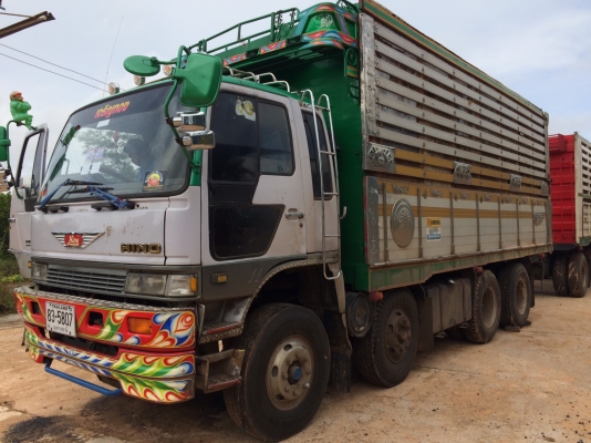 พ่วง 20 ล้อ HINO 2K วางเครื่อง K13C 335 แรง กระบะแม่มิเนียม - ลูกกระบะเหล็ก แม่ลูกดั้ม ยางเต็ม รถพร้