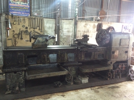 ขายเครื่องกลึง 12ฟุต 6ฟุต แท่นอัด100ตัน 350,000 ครับ