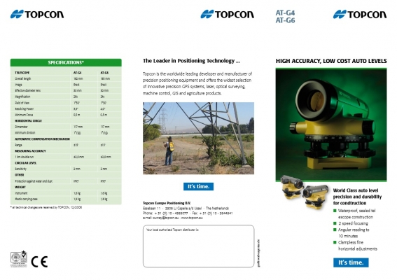 กล้องระดับ Topcon รุ่น AT-G6 พร้อมขาตั้งกล้อง ใช้งานได้เลย