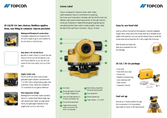 กล้องระดับ Topcon รุ่น AT-G6 พร้อมขาตั้งกล้อง ใช้งานได้เลย