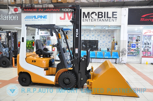 ขายรถโฟล์คลิฟท์มือสอง TCM รุ่น FD15T12-4IH00107 นำเข้าจากประเทศญี่ปุ่น 100\% ไม่เคยใช้งานในไทย