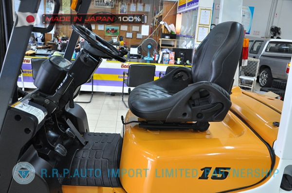 ขายรถโฟล์คลิฟท์มือสอง TCM รุ่น FD15T12-4IH00107 นำเข้าจากประเทศญี่ปุ่น 100\% ไม่เคยใช้งานในไทย